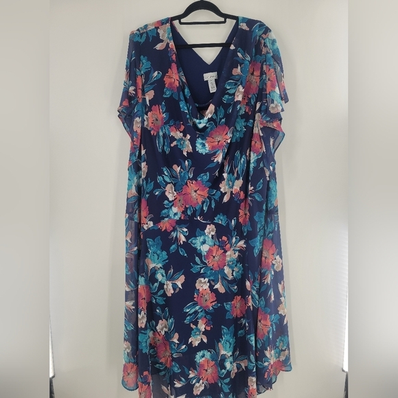 Catherine's Dress Size 5X Floral Midi - Picture 2 of 6